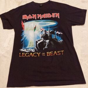 Iron Maiden Legacy of the beast 2019 tour band black t shirt. Size medium unisex